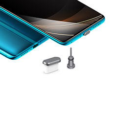 Huawei Honor View 10 Lite用アンチ ダスト プラグ キャップ ストッパー USB-C Android Type-Cユニバーサル H03 ダークグレー