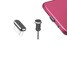 Samsung Galaxy Pocket S5300用アンチ ダスト プラグ キャップ ストッパー USB-C Android Type-Cユニバーサル H12 ダークグレー