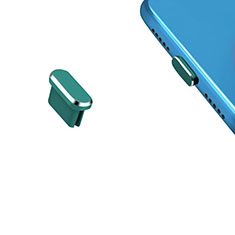 Samsung Galaxy J2 Prime用アンチ ダスト プラグ キャップ ストッパー USB-C Android Type-Cユニバーサル H13 グリーン