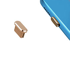 Motorola Moto G9 Play用アンチ ダスト プラグ キャップ ストッパー USB-C Android Type-Cユニバーサル H13 ゴールド