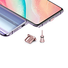 Samsung Galaxy Z Fold4 5G用アンチ ダスト プラグ キャップ ストッパー USB-B Androidユニバーサル H02 ローズゴールド