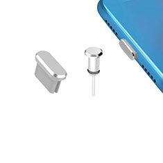Huawei GR5 2017用アンチ ダスト プラグ キャップ ストッパー USB-C Android Type-Cユニバーサル H15 シルバー