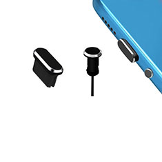 Wiko Pulp用アンチ ダスト プラグ キャップ ストッパー USB-C Android Type-Cユニバーサル H15 ブラック