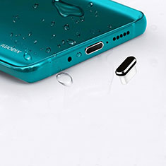 Samsung Galaxy Tab S7 11 Wi-Fi SM-T870用アンチ ダスト プラグ キャップ ストッパー USB-C Android Type-Cユニバーサル H16 ブラック