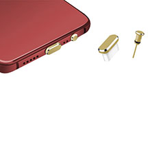 Samsung Galaxy M33 5G用アンチ ダスト プラグ キャップ ストッパー USB-C Android Type-Cユニバーサル H17 ゴールド