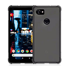 Google Pixel 2 XL用極薄ソフトケース シリコンケース 耐衝撃 全面保護 クリア透明 グーグル グレー