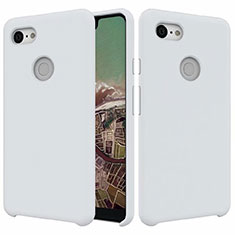 Google Pixel 3 XL用360度 フルカバー極薄ソフトケース シリコンケース 耐衝撃 全面保護 バンパー グーグル ホワイト