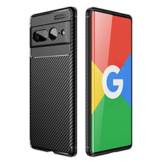 Google Pixel 7 Pro 5G用シリコンケース ソフトタッチラバー ツイル カバー グーグル ブラック