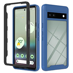 Google Pixel 7a 5G用360度 フルカバー ハイブリットバンパーケース クリア透明 プラスチック カバー YB2 グーグル ネイビー