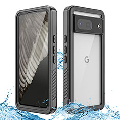 Google Pixel 8 5G用完全防水ケース ハイブリットバンパーカバー 高級感 手触り良い 360度 グーグル ブラック