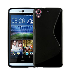 HTC Desire 626用ソフトケース S ライン クリア透明 HTC ブラック