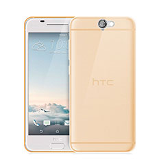 HTC One A9用極薄ソフトケース シリコンケース 耐衝撃 全面保護 クリア透明 HTC ゴールド