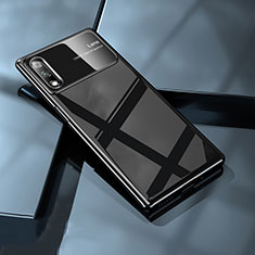 Huawei Enjoy 10用ハードケース プラスチック 質感もマット カバー M02 ファーウェイ ブラック