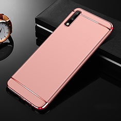 Huawei Enjoy 10用ケース 高級感 手触り良い メタル兼プラスチック バンパー M01 ファーウェイ ローズゴールド