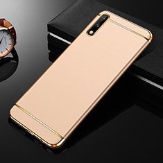 Huawei Enjoy 10用ケース 高級感 手触り良い メタル兼プラスチック バンパー M01 ファーウェイ ゴールド