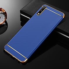Huawei Enjoy 10用ケース 高級感 手触り良い メタル兼プラスチック バンパー M01 ファーウェイ ネイビー