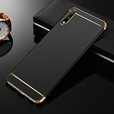 Huawei Enjoy 10用ケース 高級感 手触り良い メタル兼プラスチック バンパー M01 ファーウェイ ブラック