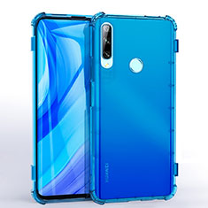 Huawei Enjoy 10 Plus用極薄ソフトケース シリコンケース 耐衝撃 全面保護 クリア透明 H02 ファーウェイ ネイビー