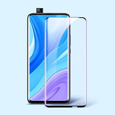 Huawei Enjoy 10 Plus用強化ガラス フル液晶保護フィルム アンチグレア ブルーライト ファーウェイ ブラック