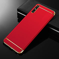 Huawei Enjoy 10e用ケース 高級感 手触り良い メタル兼プラスチック バンパー M01 ファーウェイ レッド