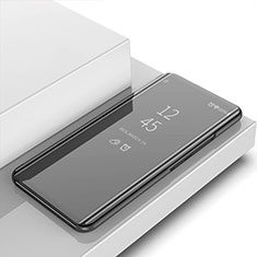 Huawei Enjoy 10e用手帳型 レザーケース スタンド 鏡面 カバー ファーウェイ ブラック