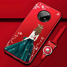 Huawei Enjoy 20 Plus 5G用シリコンケース ソフトタッチラバー バタフライ ドレスガール ドレス少女 カバー ファーウェイ マルチカラー
