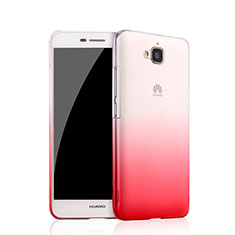 Huawei Enjoy 5用ハードケース グラデーション 勾配色 クリア透明 ファーウェイ ピンク