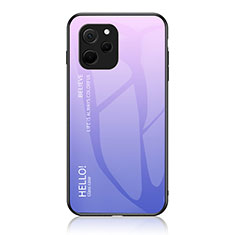Huawei Enjoy 50z用ハイブリットバンパーケース プラスチック 鏡面 虹 グラデーション 勾配色 カバー LS1 ファーウェイ ラベンダー