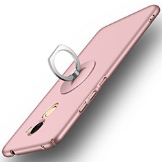 Huawei Enjoy 7 Plus用ハードケース プラスチック 質感もマット アンド指輪 ファーウェイ ピンク