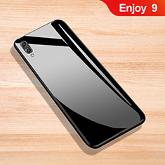 Huawei Enjoy 9用ハイブリットバンパーケース プラスチック 鏡面 カバー ファーウェイ ブラック