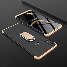Huawei Enjoy 9 Plus用ハードケース プラスチック 質感もマット 前面と背面 360度 フルカバー アンド指輪 ファーウェイ ゴールド・ブラック