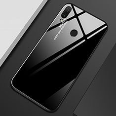 Huawei Enjoy 9 Plus用ハイブリットバンパーケース プラスチック 鏡面 虹 グラデーション 勾配色 カバー M01 ファーウェイ ブラック
