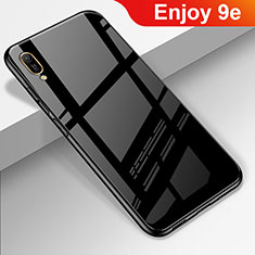 Huawei Enjoy 9e用ハイブリットバンパーケース プラスチック 鏡面 カバー ファーウェイ ブラック