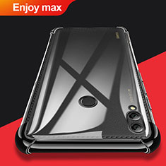 Huawei Enjoy Max用極薄ソフトケース シリコンケース 耐衝撃 全面保護 クリア透明 T08 ファーウェイ ブラック