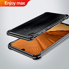 Huawei Enjoy Max用極薄ソフトケース シリコンケース 耐衝撃 全面保護 クリア透明 H02 ファーウェイ ブラック