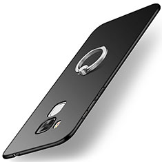 Huawei G9 Plus用ハードケース プラスチック 質感もマット アンド指輪 A01 ファーウェイ ブラック