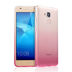 Huawei GR5 Mini用極薄ソフトケース グラデーション 勾配色 クリア透明 ファーウェイ ピンク