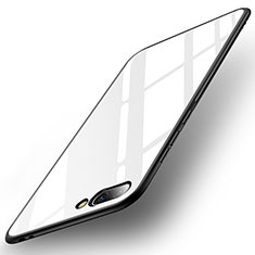 Huawei Honor 10用ハイブリットバンパーケース プラスチック 鏡面 カバー ファーウェイ ホワイト