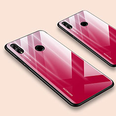Huawei Honor 10 Lite用ハイブリットバンパーケース プラスチック 鏡面 カバー ファーウェイ レッド