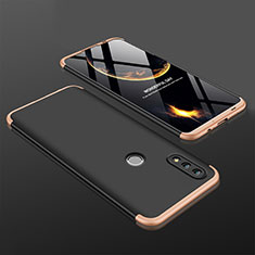 Huawei Honor 10 Lite用ハードケース プラスチック 質感もマット 前面と背面 360度 フルカバー Q01 ファーウェイ ゴールド・ブラック
