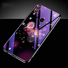 Huawei Honor 10 Lite用ハイブリットバンパーケース プラスチック パターン 鏡面 カバー S04 ファーウェイ ピンク