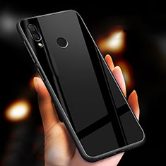 Huawei Honor 10 Lite用ハイブリットバンパーケース プラスチック 鏡面 カバー M03 ファーウェイ ブラック