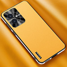 Huawei Honor 100 5G用ケース 高級感 手触り良いレザー柄 AT2 ファーウェイ イエロー
