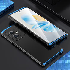 Huawei Honor 100 5G用360度 フルカバー ケース 高級感 手触り良い アルミメタル 製の金属製 ファーウェイ ネイビー・ブラック
