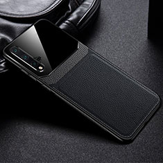 Huawei Honor 20用ケース 高級感 手触り良いレザー柄 R01 ファーウェイ ブラック