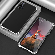 Huawei Honor 20用ケース 高級感 手触り良い アルミメタル 製の金属製 カバー T03 ファーウェイ シルバー