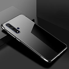 Huawei Honor 20用極薄ソフトケース シリコンケース 耐衝撃 全面保護 クリア透明 S02 ファーウェイ ブラック