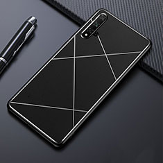 Huawei Honor 20用ケース 高級感 手触り良い アルミメタル 製の金属製 カバー T02 ファーウェイ ブラック