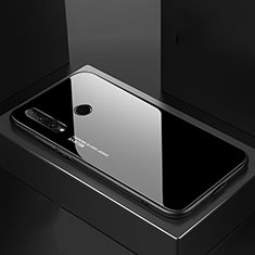 Huawei Honor 20 Lite用ハイブリットバンパーケース プラスチック 鏡面 虹 グラデーション 勾配色 カバー H01 ファーウェイ ブラック