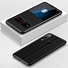 Huawei Honor 20 Lite用手帳型 レザーケース スタンド カバー T07 ファーウェイ ブラック